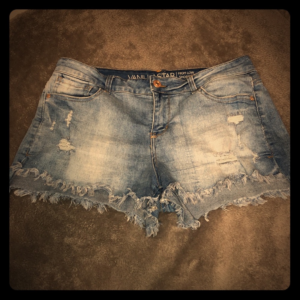Jean shorts.